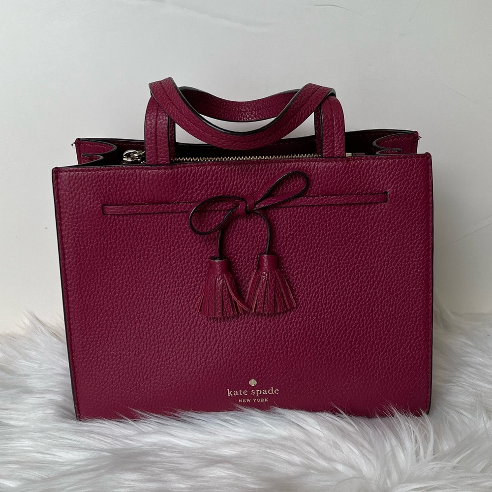 Kate Spade satchel/crossbody medium size in cranberry red color